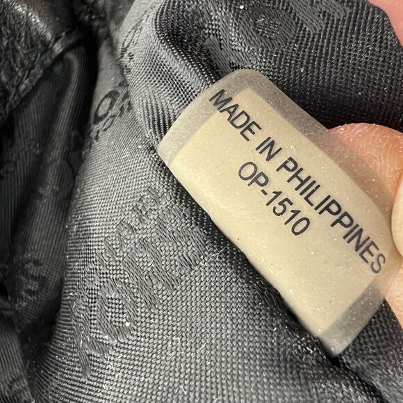 Michael Kors purse black leather gold chain shoulder flap fulton small bag - Picture 6 of 16